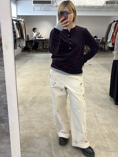 受付終了【予約⚡︎販売】2WAYコーデュロイボーダーヘンリーネックロンT／8651002／LE MÉLANGE／2026 AW #2