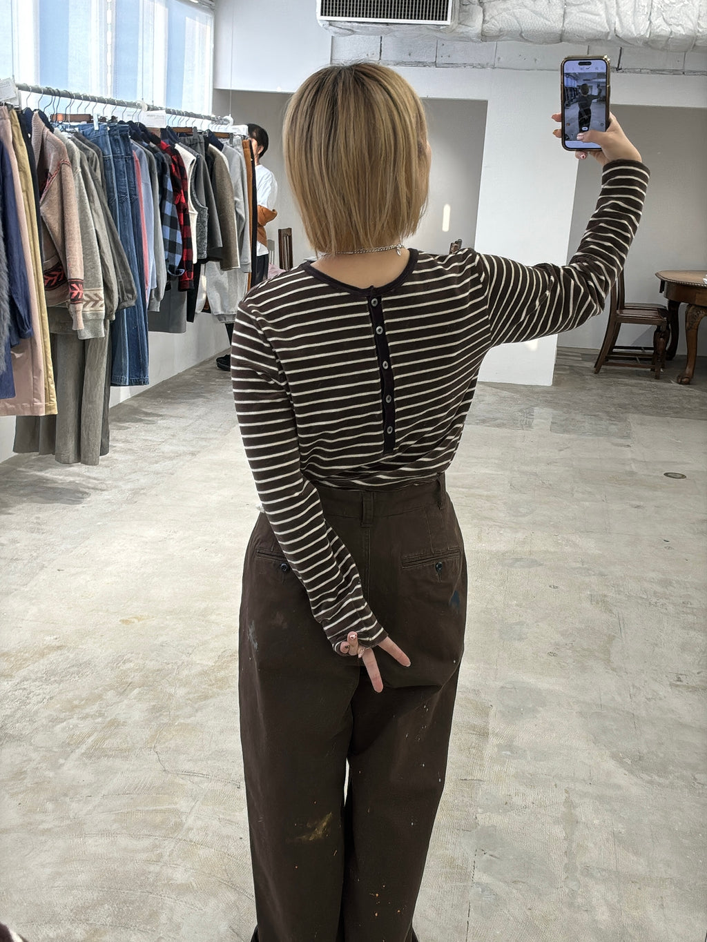 受付終了【予約⚡︎販売】2WAYコーデュロイボーダーヘンリーネックロンT／8651002／LE MÉLANGE／2026 AW #2