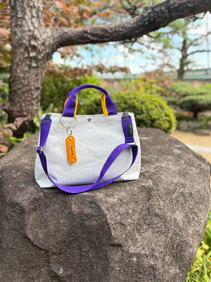 【予約販売】パープル×イエロー（本体：ホワイト）／FACTORY OMOTO／BASIC TOTE