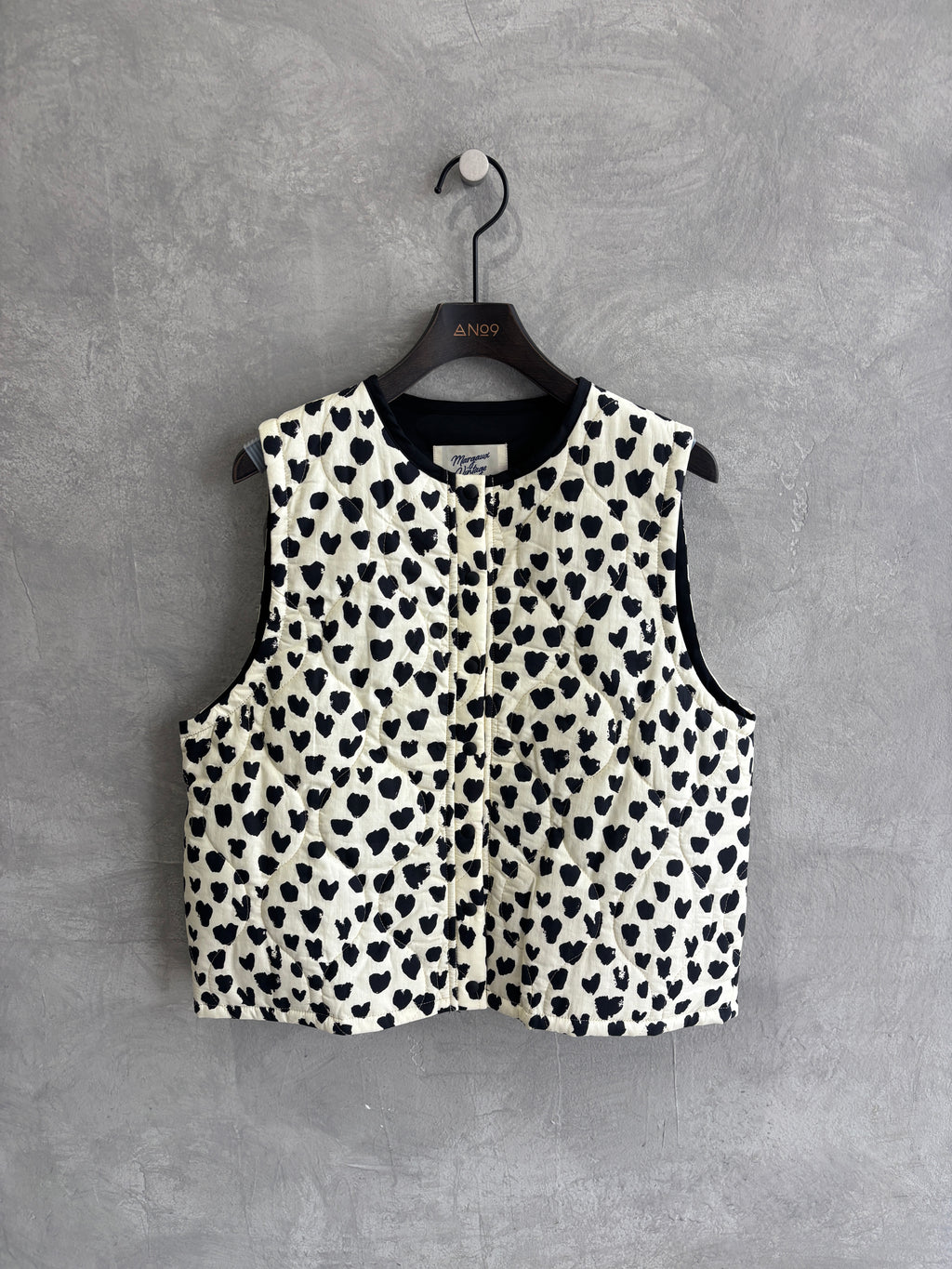 ハート柄パディングベスト／MG JK-26086-A／MARGAUX VINTAGE／2026 AW＃1