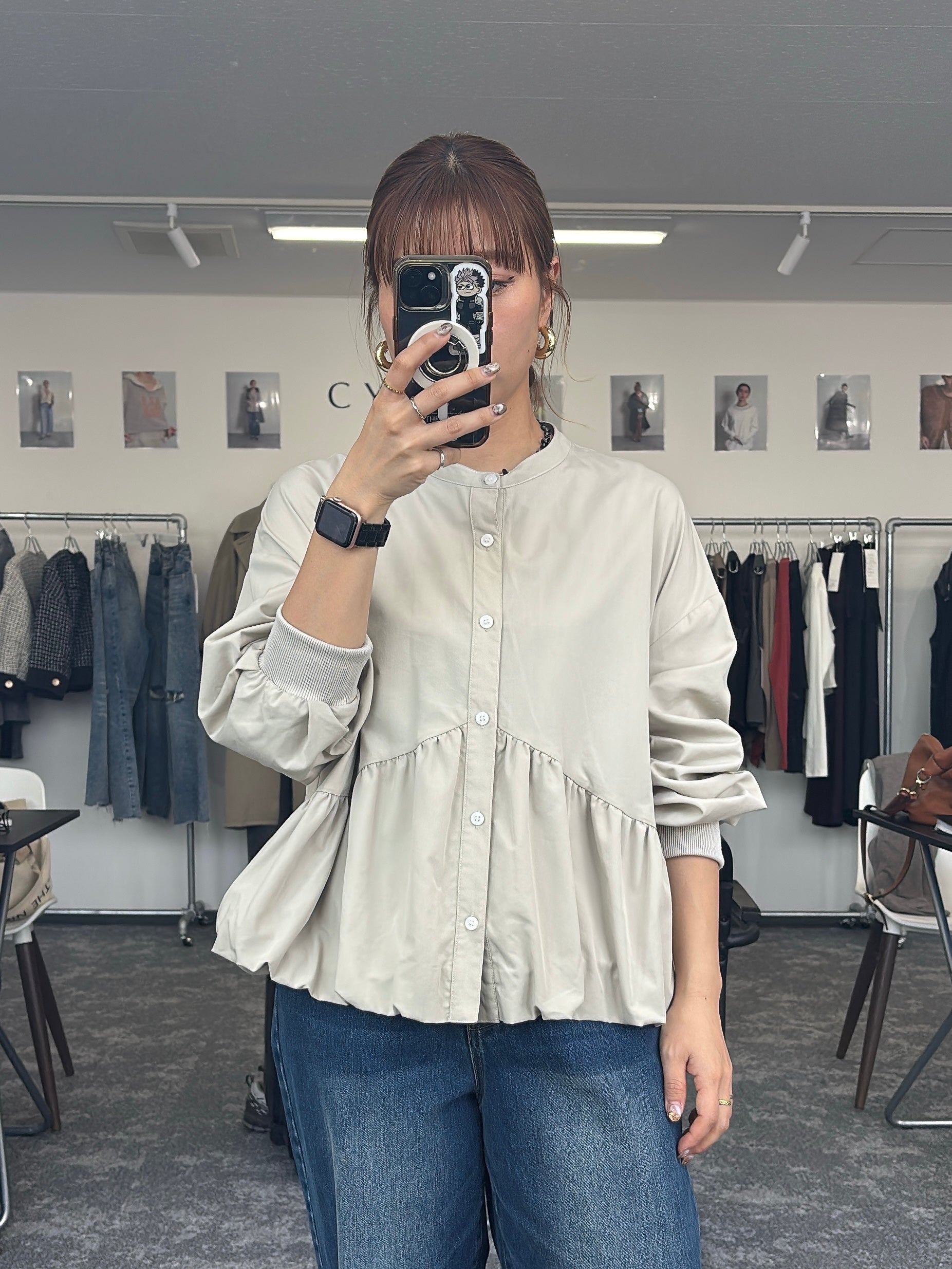 【予約⚡︎販売】ギャザーバルーンシャツ／604489／CYAN tokyo／2026 AW#1