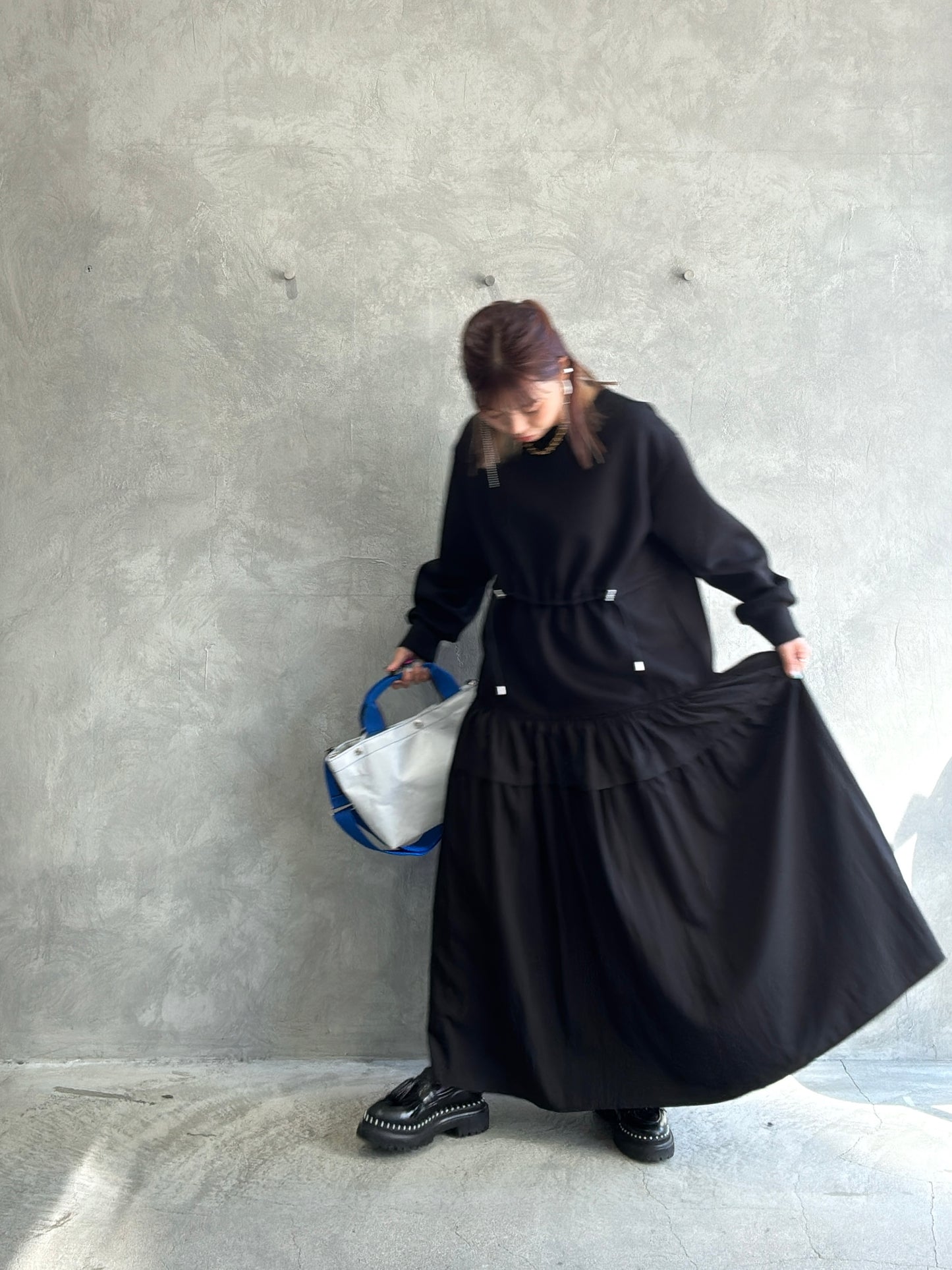 ウエストドロストドッキングワンピース／LHELBIE