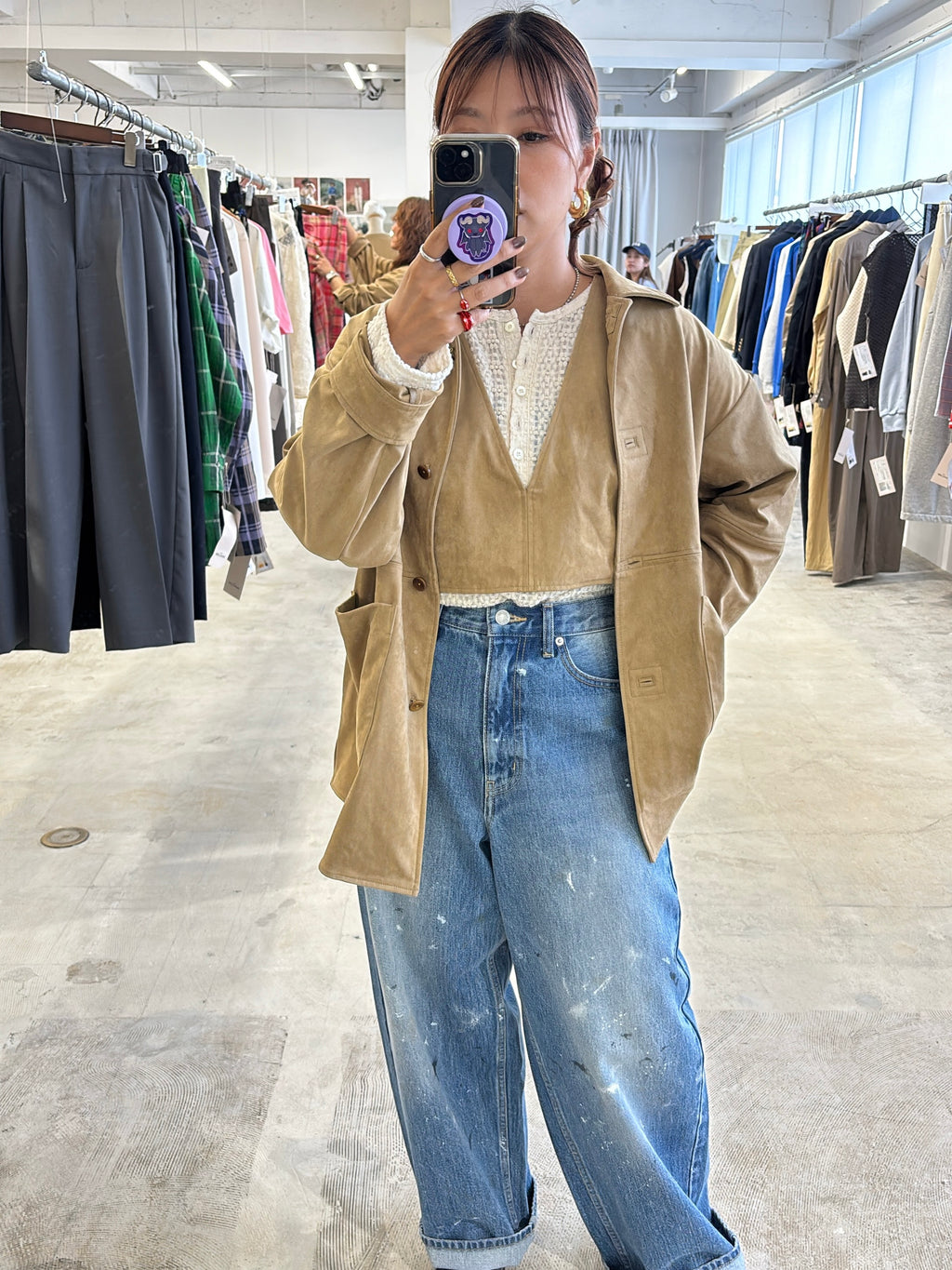 受付終了【予約販売】ECOスウェードベスチェ／8613701／LE MÉLANGE