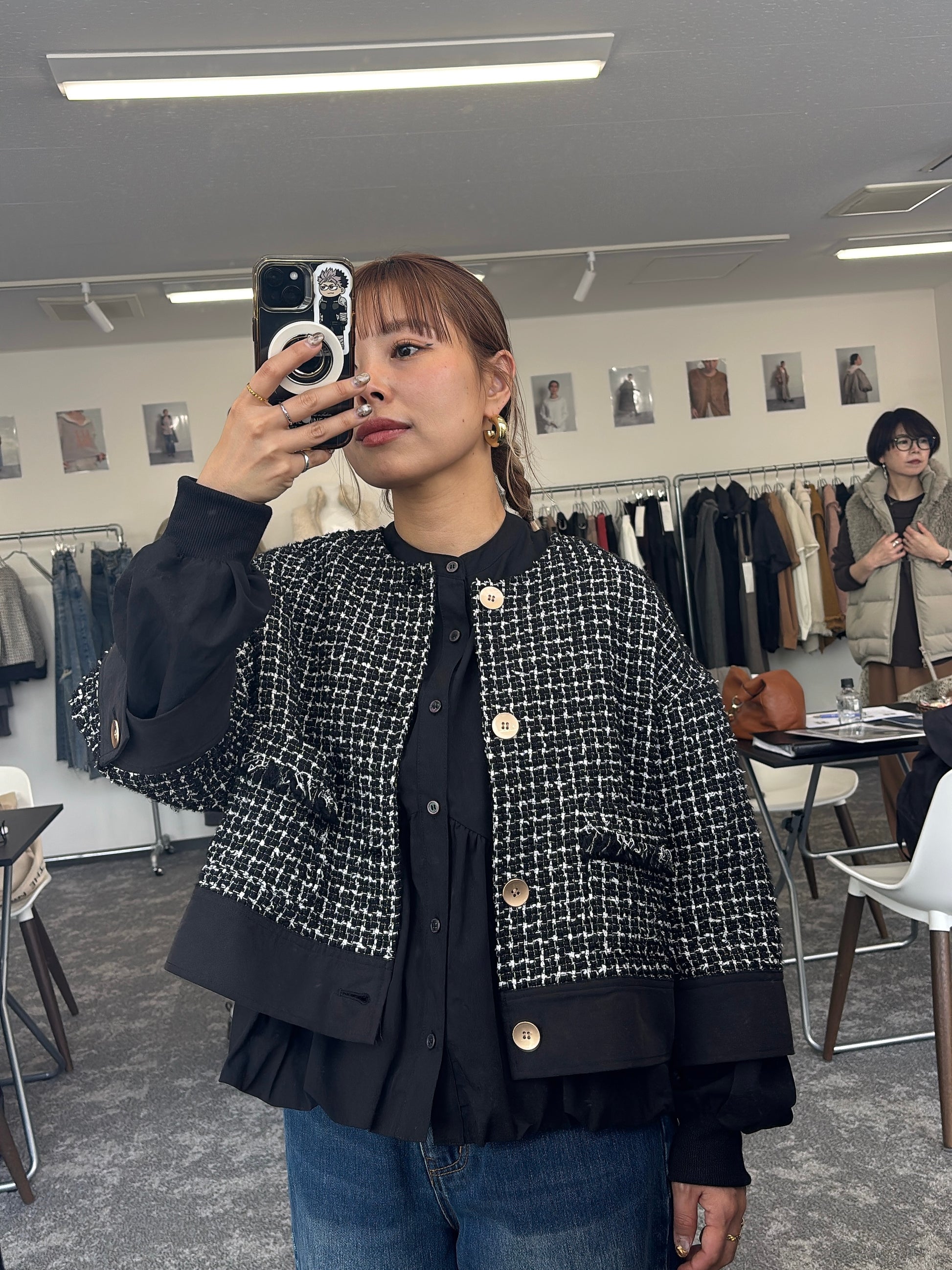 【予約⚡︎販売】ハーフスリーブツイードJK／604484／CYAN tokyo／2026 AW#1