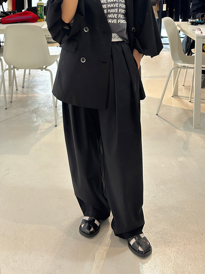 受付終了【予約⚡︎販売】ロゴウエストタックパンツ／MG PT-26089-A／MARGAUX VINTAGE／2026 AW＃1