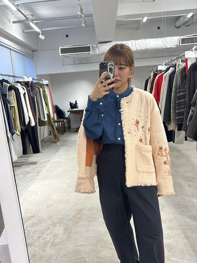 受付終了【予約⚡︎販売】刺繍クルーネックジャケット／#8643804／LE MÉLANGE／2026 AW #1