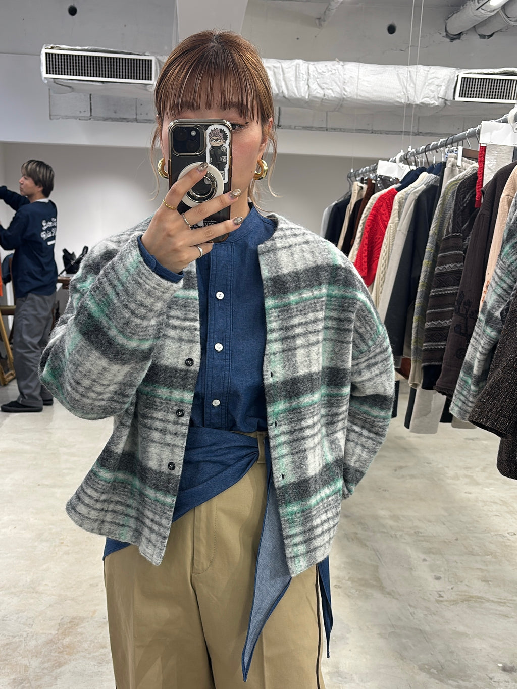 受付終了【予約⚡︎販売】スライバージャージチェック柄カーディガン／#8641104／LE MÉLANGE／2026 AW #1