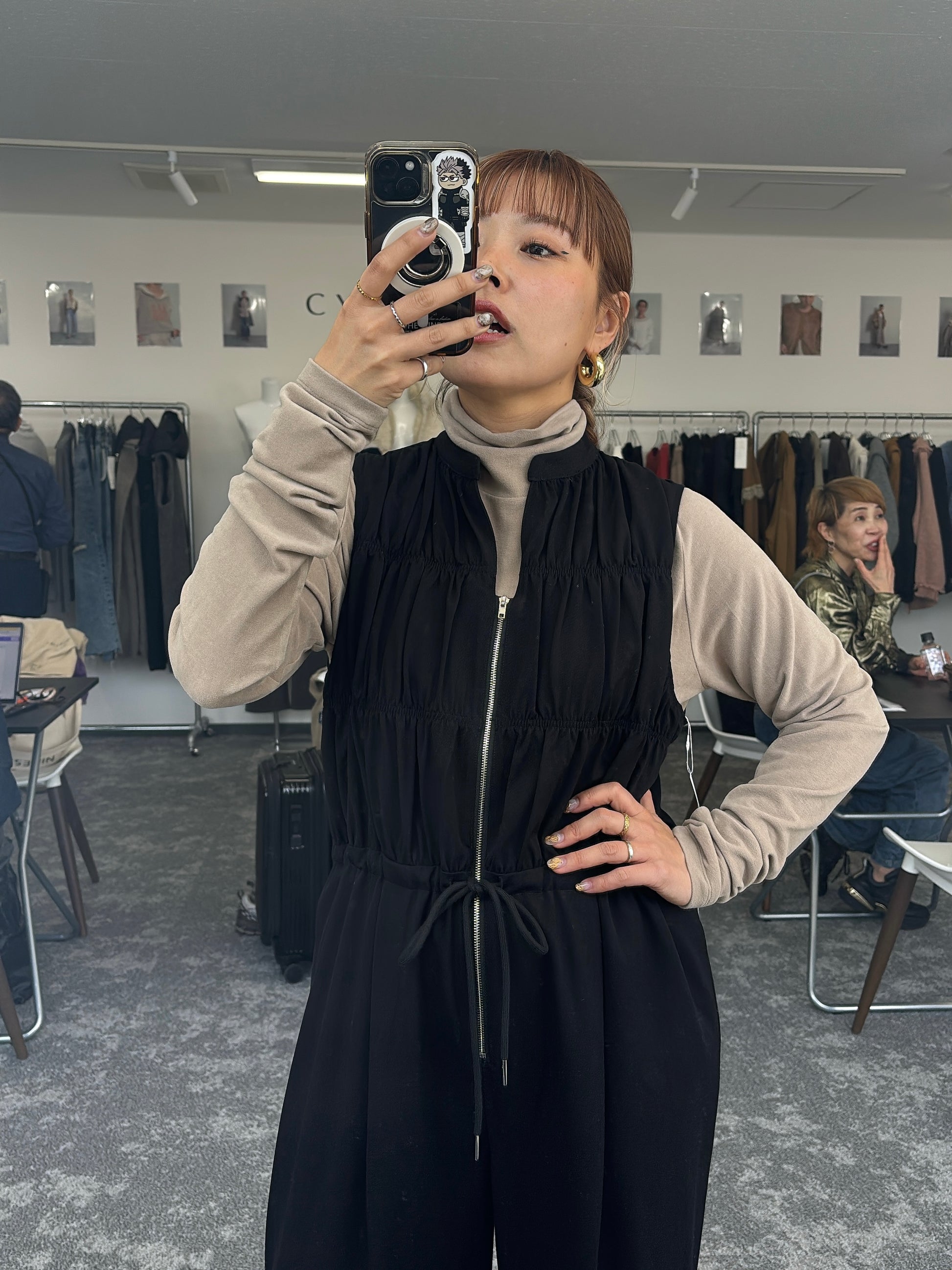 【予約⚡︎販売】ティアードスキッパーサロペット／604498／CYAN tokyo／2026 AW#1