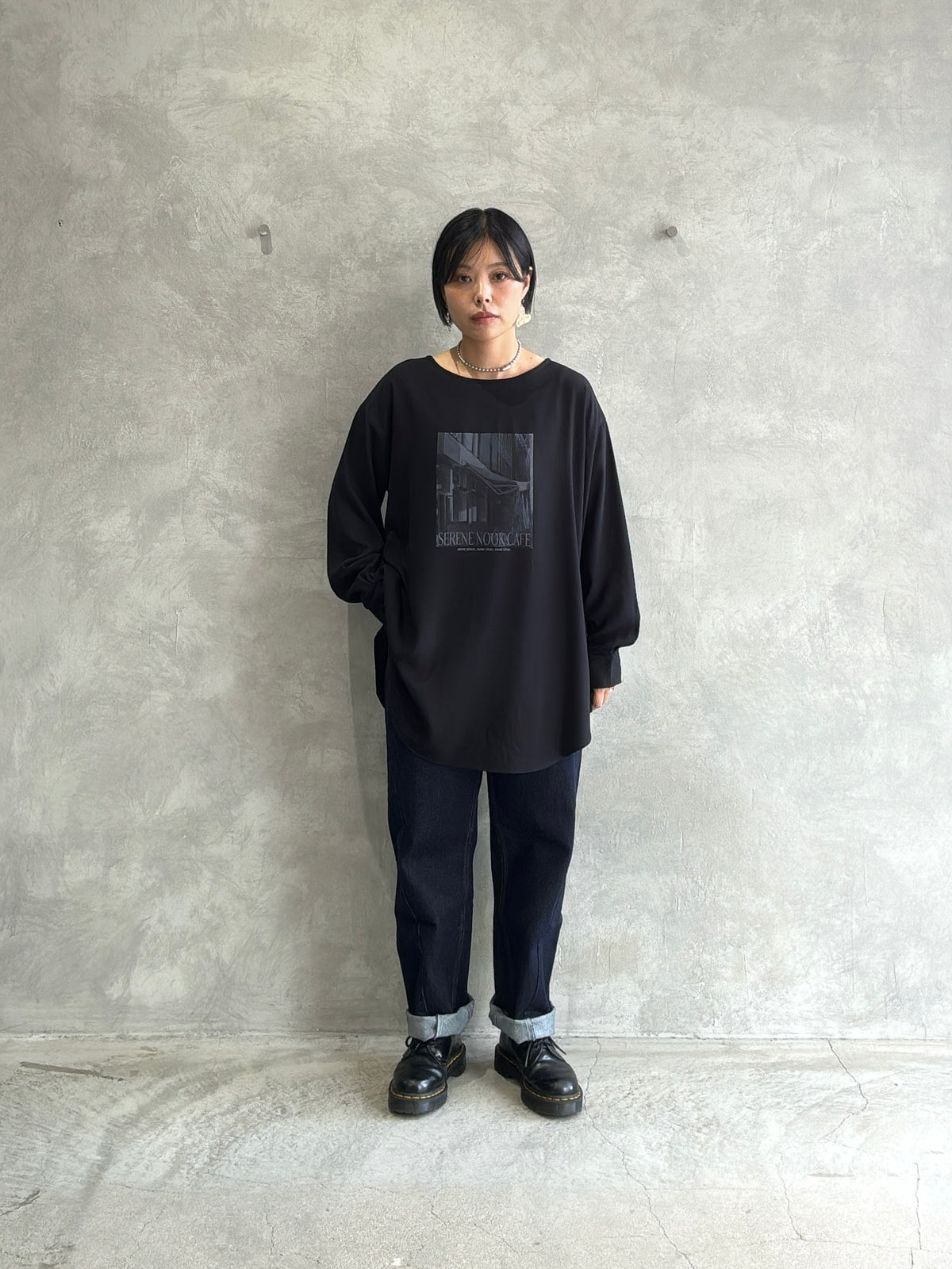 前後2wayフォトプリントロンT／Anna Kerry