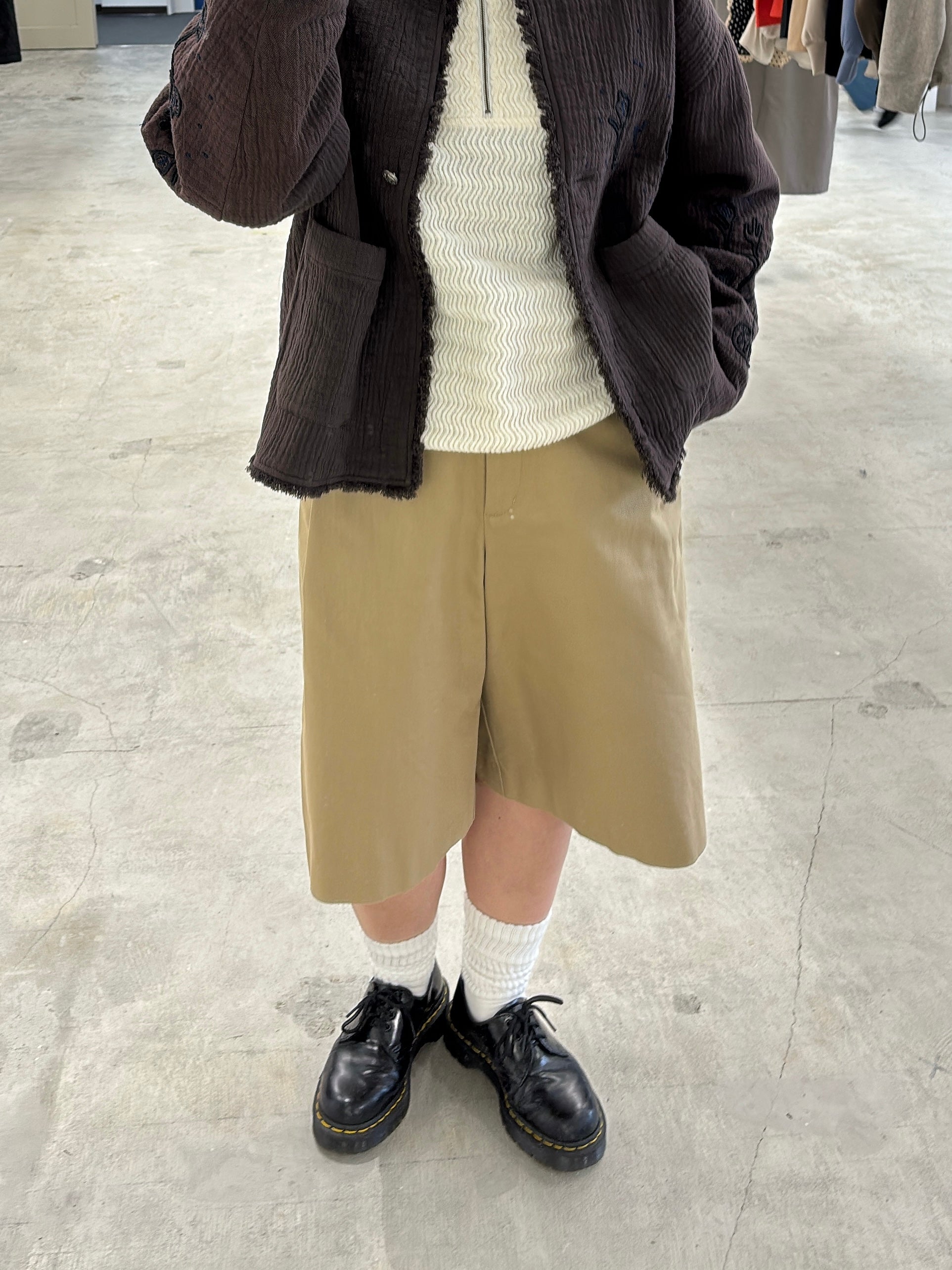 【予約⚡︎販売】コットンツイルハーフパンツ／#8643502／LE MÉLANGE／2026 AW #1