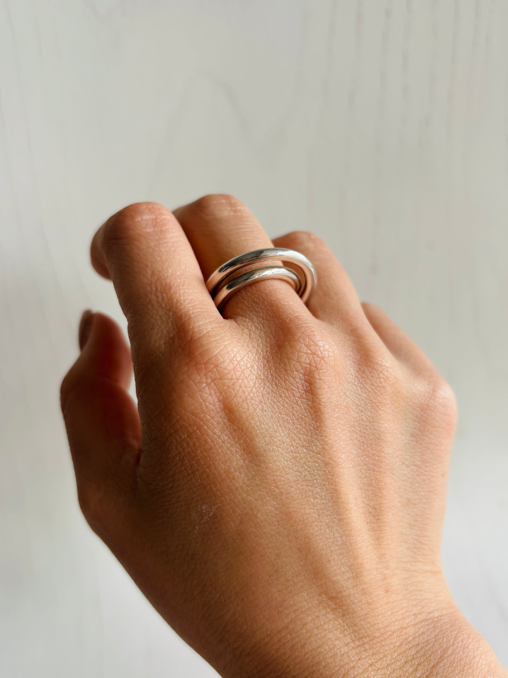 ダブルリング　＃11号／silver925