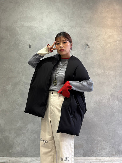 ストールライクダウンベスト／CYAN TOKYO