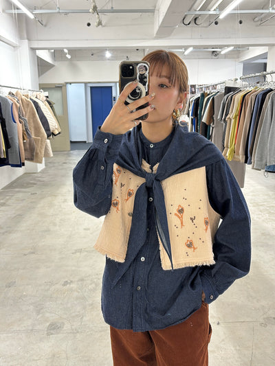 受付終了【予約⚡︎販売】刺繍ショート丈ベスト／#8643703／LE MÉLANGE／2026 AW #1