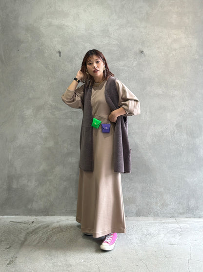 【再入荷】ドルマン切替ワンピース／Dignite collier