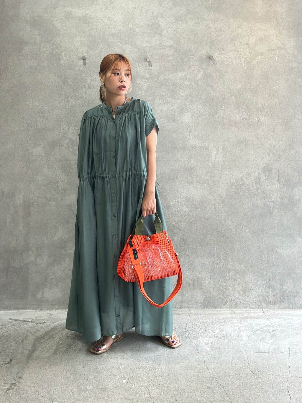 バンドカラーワンピ／Anna Kerry／MNMS