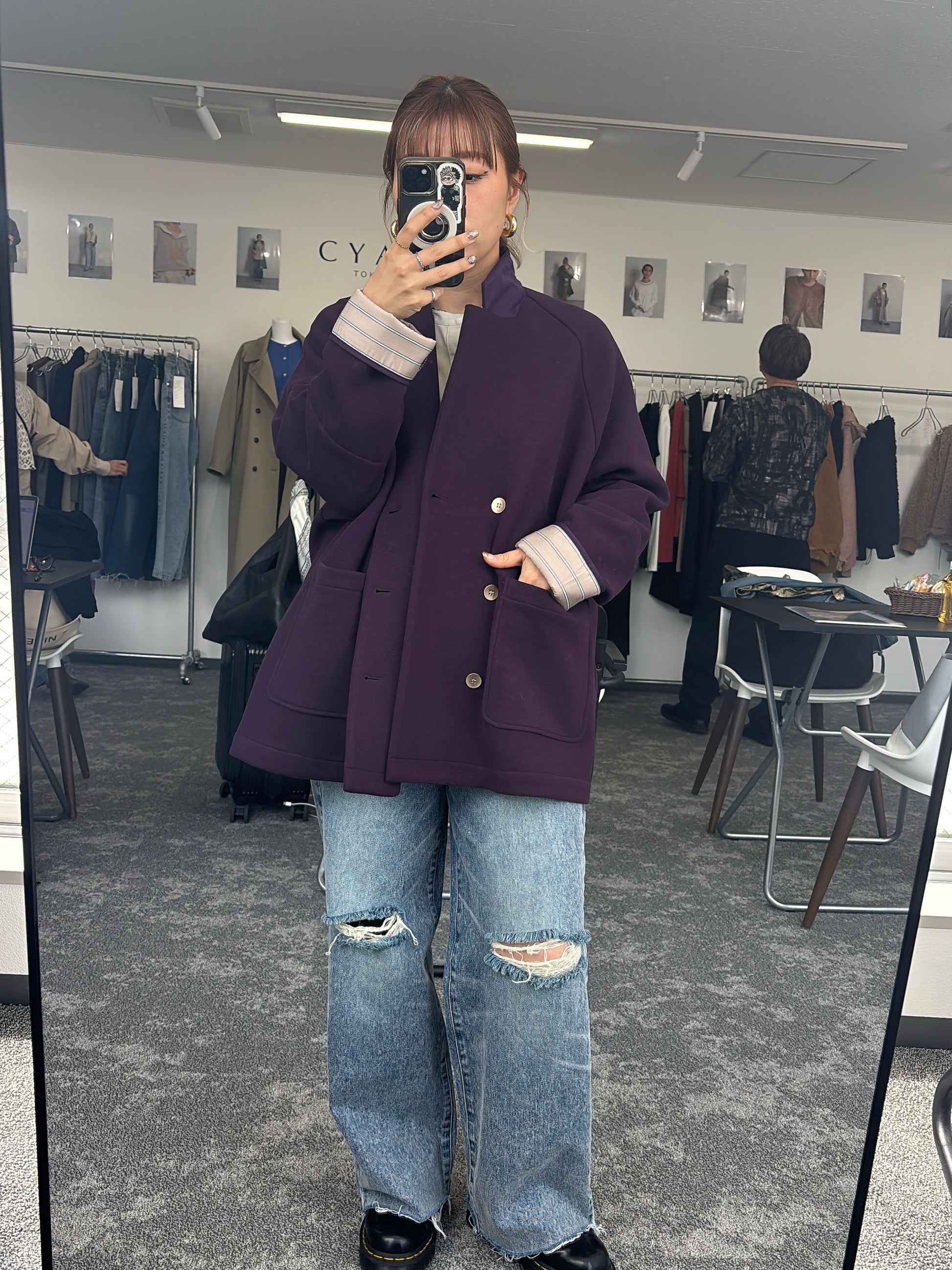【予約⚡︎販売】マイクロフリースWジャケット／604513／CYAN tokyo／2026 AW#1