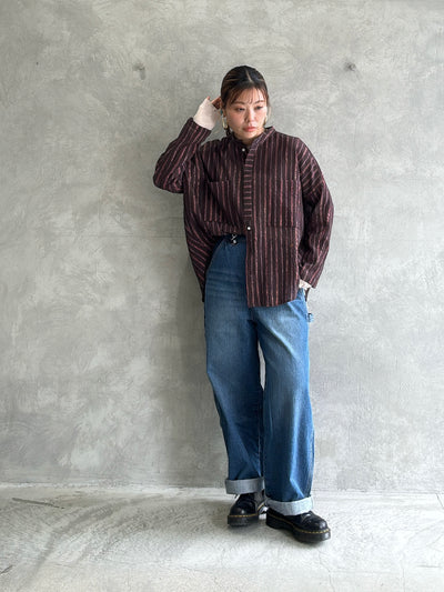 ストライプ柄シャツ／8613211／LE MÉLANGE