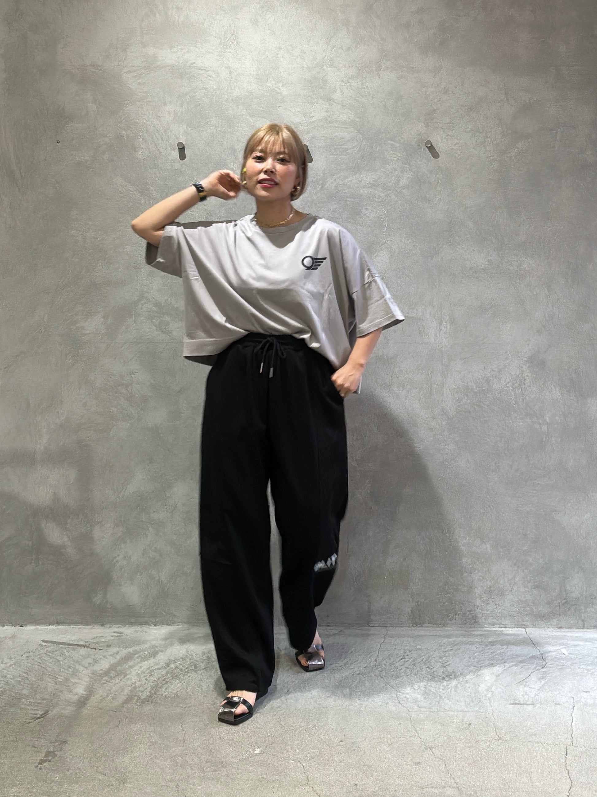 ショート丈ドライタッチTシャツ／No.9-the Nines-