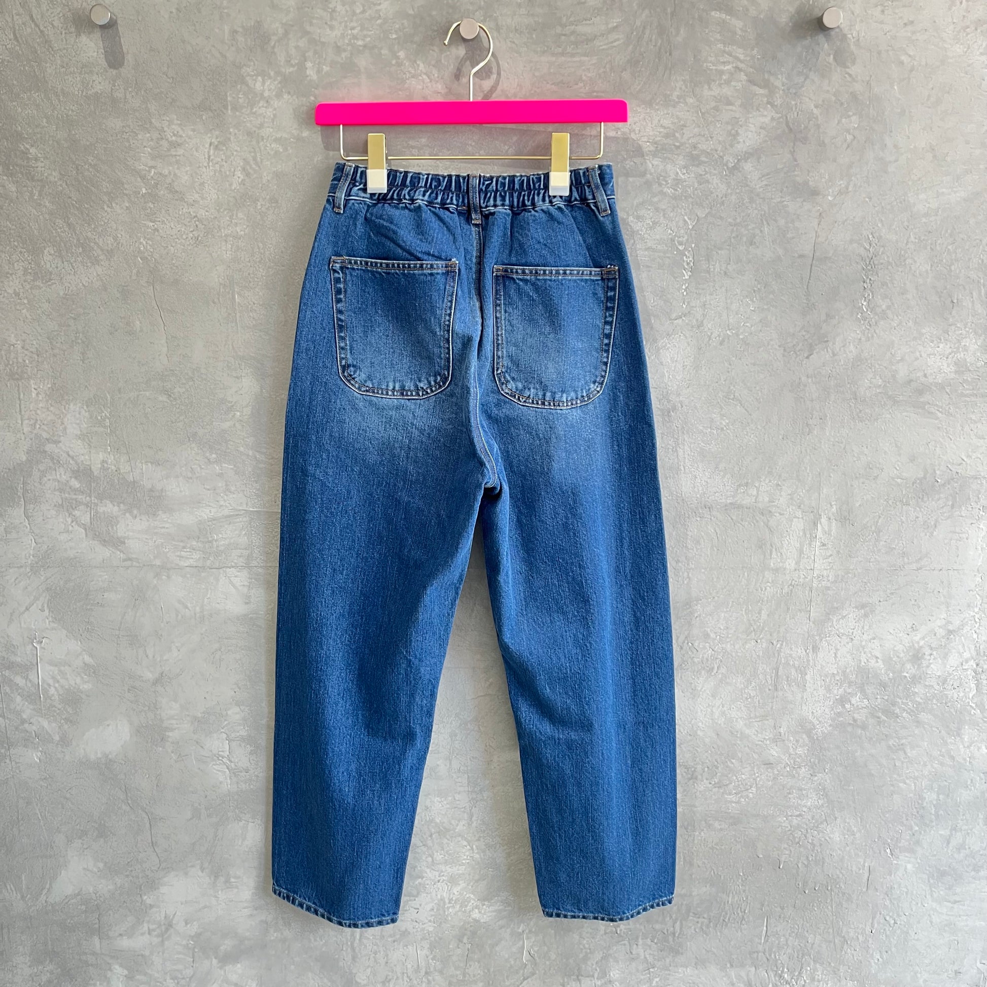 すっきり見えカーブデニムパンツ／No.9-the Nines-