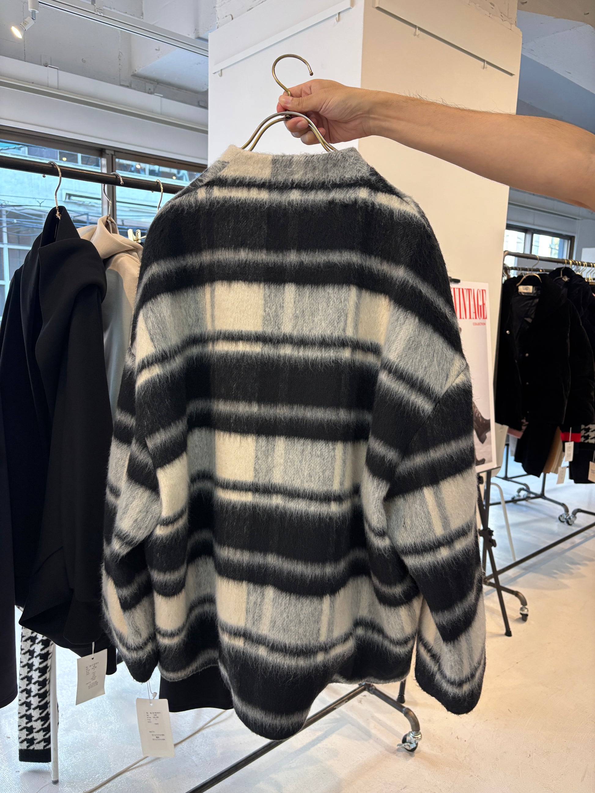 【予約⚡︎販売】シャギージップコート（チェック柄）／MG CO-26129-A／MARGAUX VINTAGE／2026 AW＃2