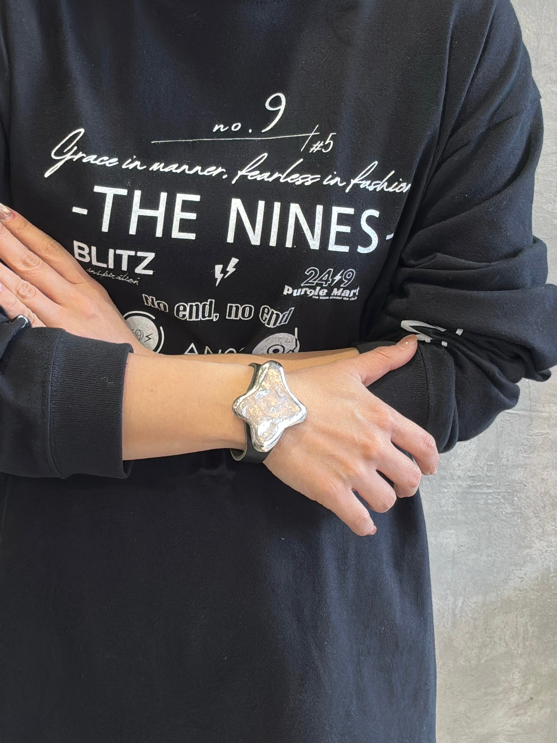 【予約販売】アシンメトリークロスレザーブレスレット