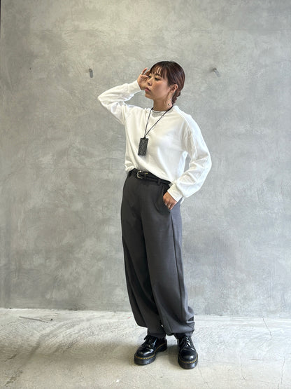 異素材ミックスカットソー／Dignite collier