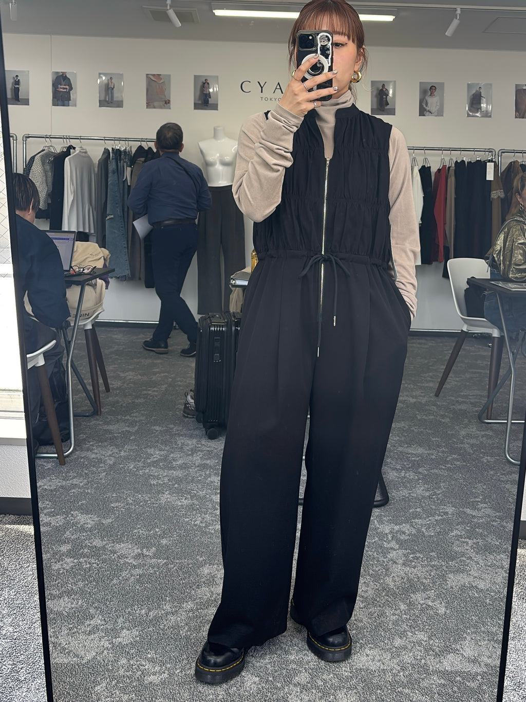 【予約⚡︎販売】ティアードスキッパーサロペット／604498／CYAN tokyo／2026 AW#1