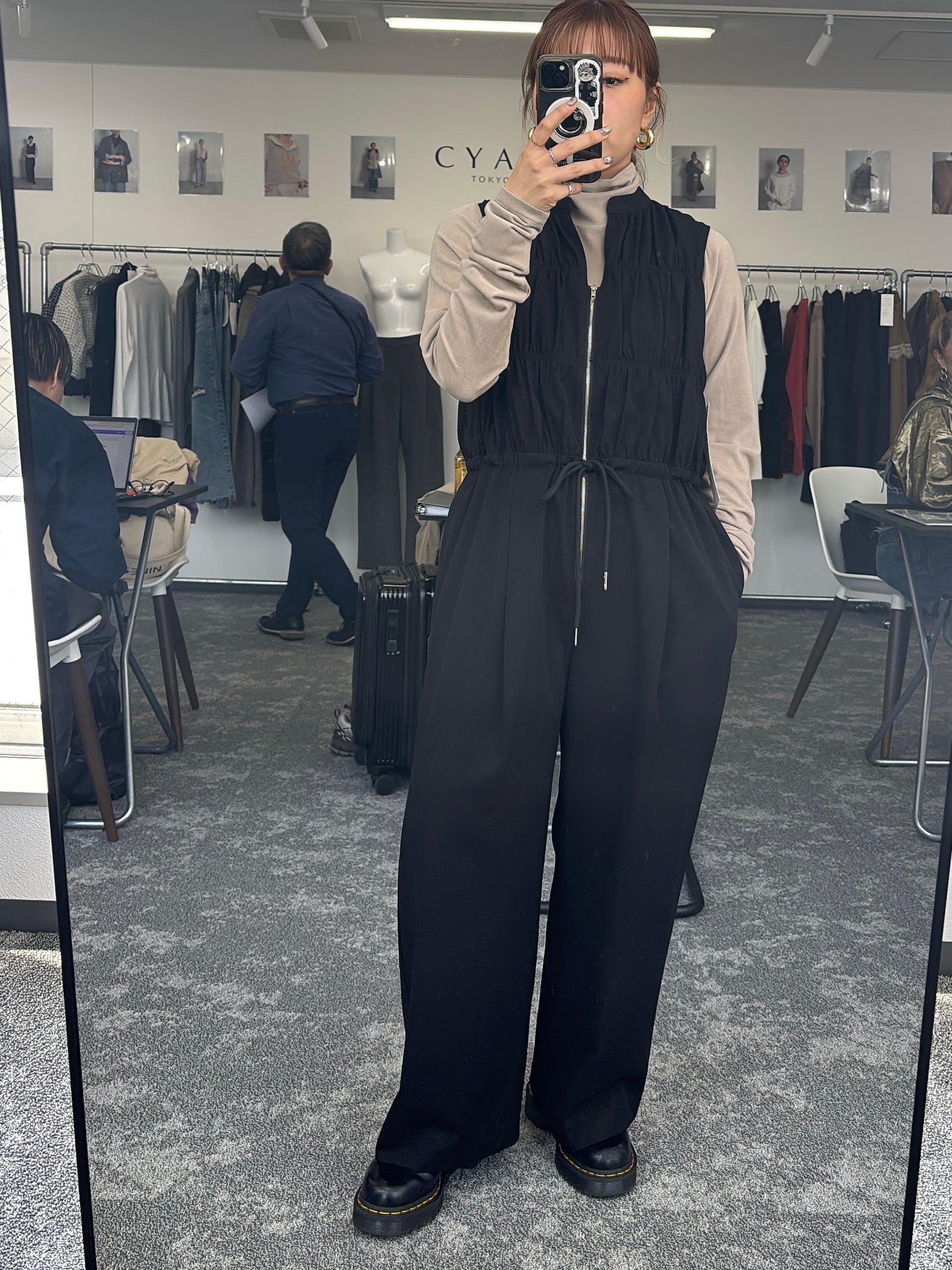 【予約⚡︎販売】ティアードスキッパーサロペット／604498／CYAN tokyo／2026 AW#1