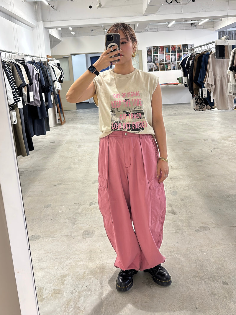 カーゴパンツ（無地・花柄）／8623504・8623505／LE MÉLANGE
