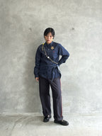 スタンドカラーデニムシャツ（スカーフ付き）／#8643203／LE MÉLANGE／2026 AW #1