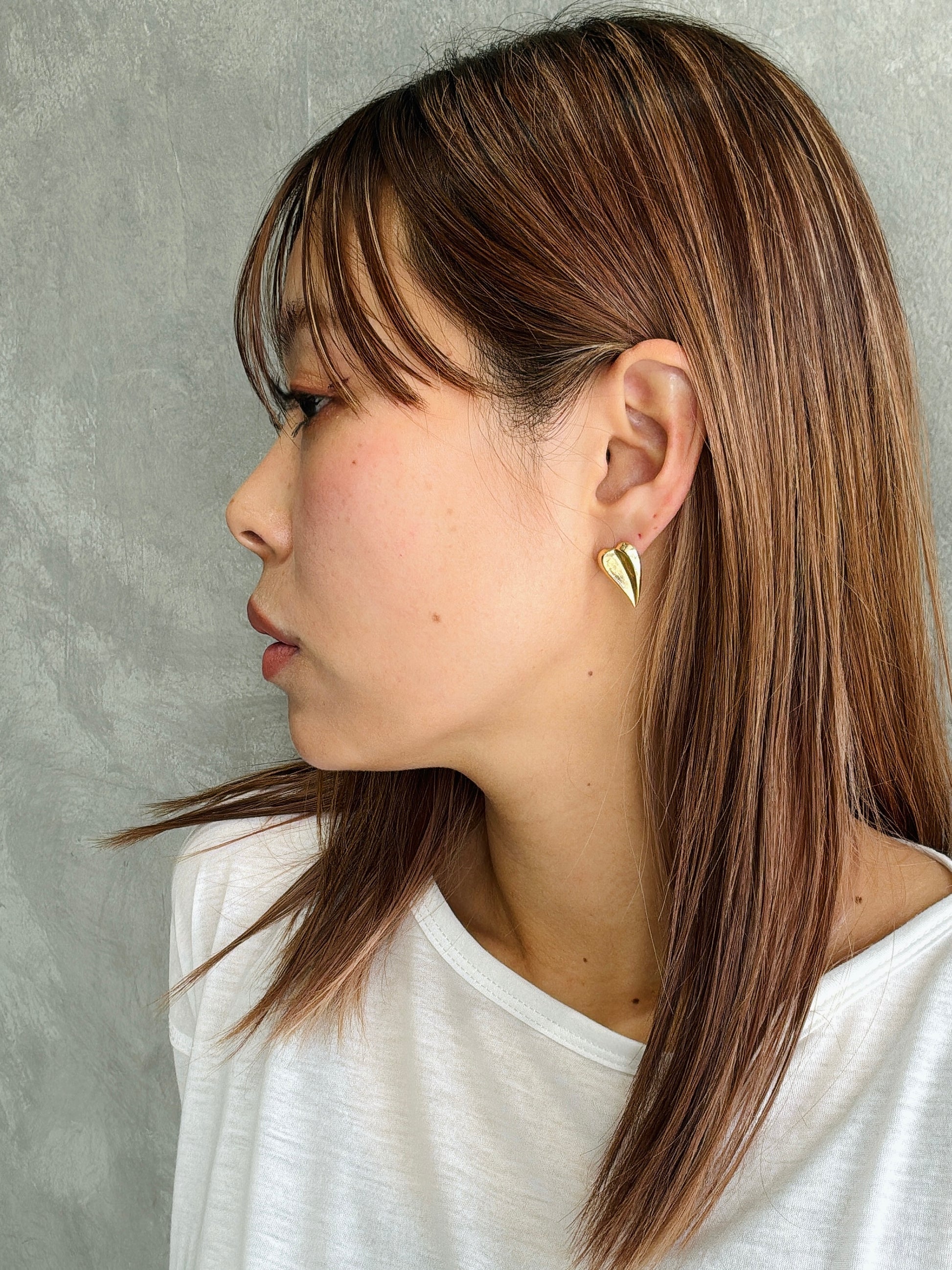 【予約販売】ソリッドハートピアス