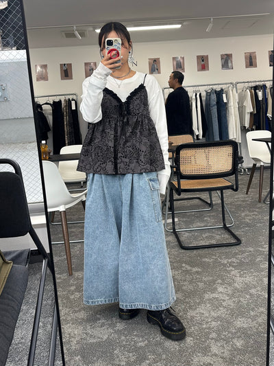 【予約⚡︎販売】デニムバギーガウチョパンツ／710571／CYAN TOKYO／2027SS #1