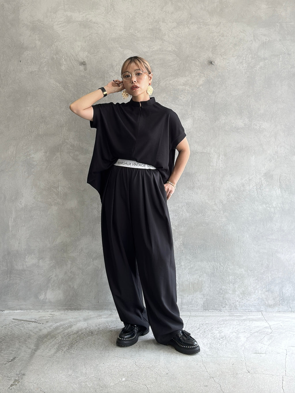 ロゴウエストタックパンツ／MG PT-26089-A／MARGAUX VINTAGE／2026 AW＃1