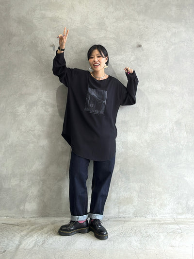 前後2wayフォトプリントロンT／Anna Kerry