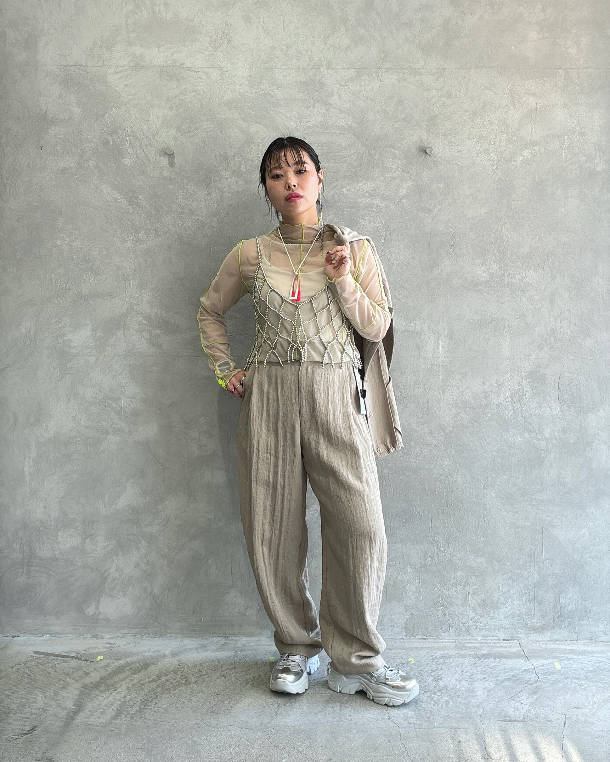 リネンライクバルーンパンツ／ANNA KERRY／MNMS