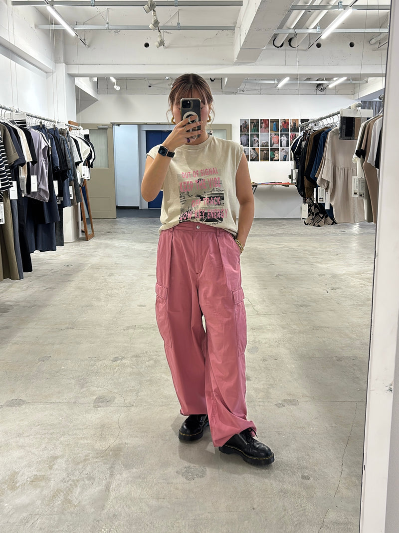 カーゴパンツ（無地・花柄）／8623504・8623505／LE MÉLANGE