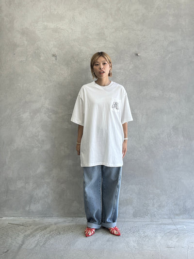 受付終了【予約販売】men'sサイズ／コード刺繍ポケット Tシャツ／ING