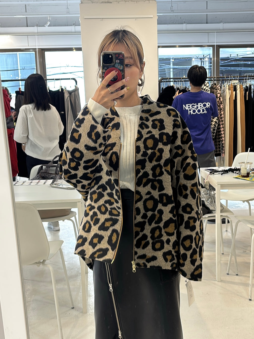 受付終了【予約⚡︎販売】シャギージップコート（レオパード柄）／MG CO-26129-A／MARGAUX VINTAGE／2026 AW＃2