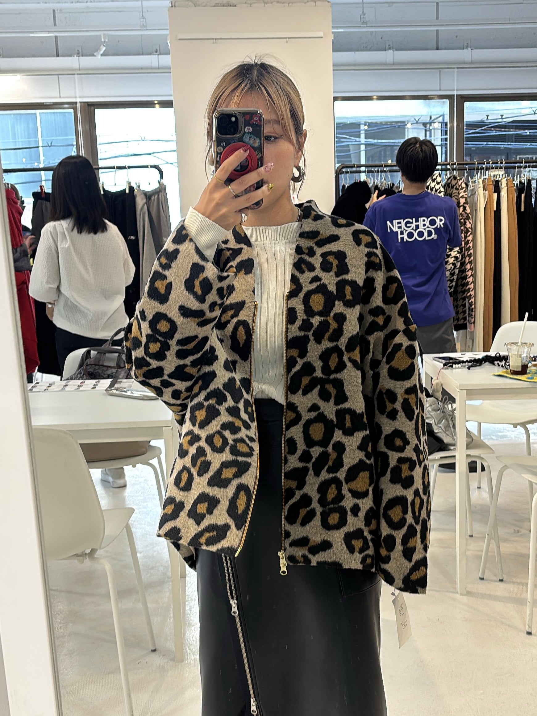 【予約⚡︎販売】シャギージップコート（レオパード柄）／MG CO-26129-A／MARGAUX VINTAGE／2026 AW＃2