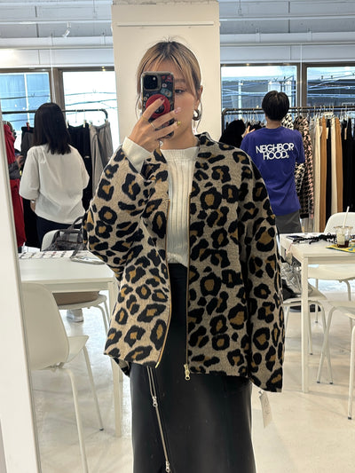 受付終了【予約⚡︎販売】シャギージップコート（レオパード柄）／MG CO-26129-A／MARGAUX VINTAGE／2026 AW＃2