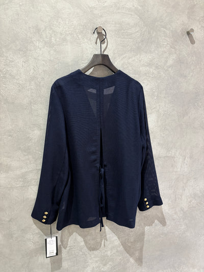 【再入荷】メッシュノーカラージャケット／Dignite collier