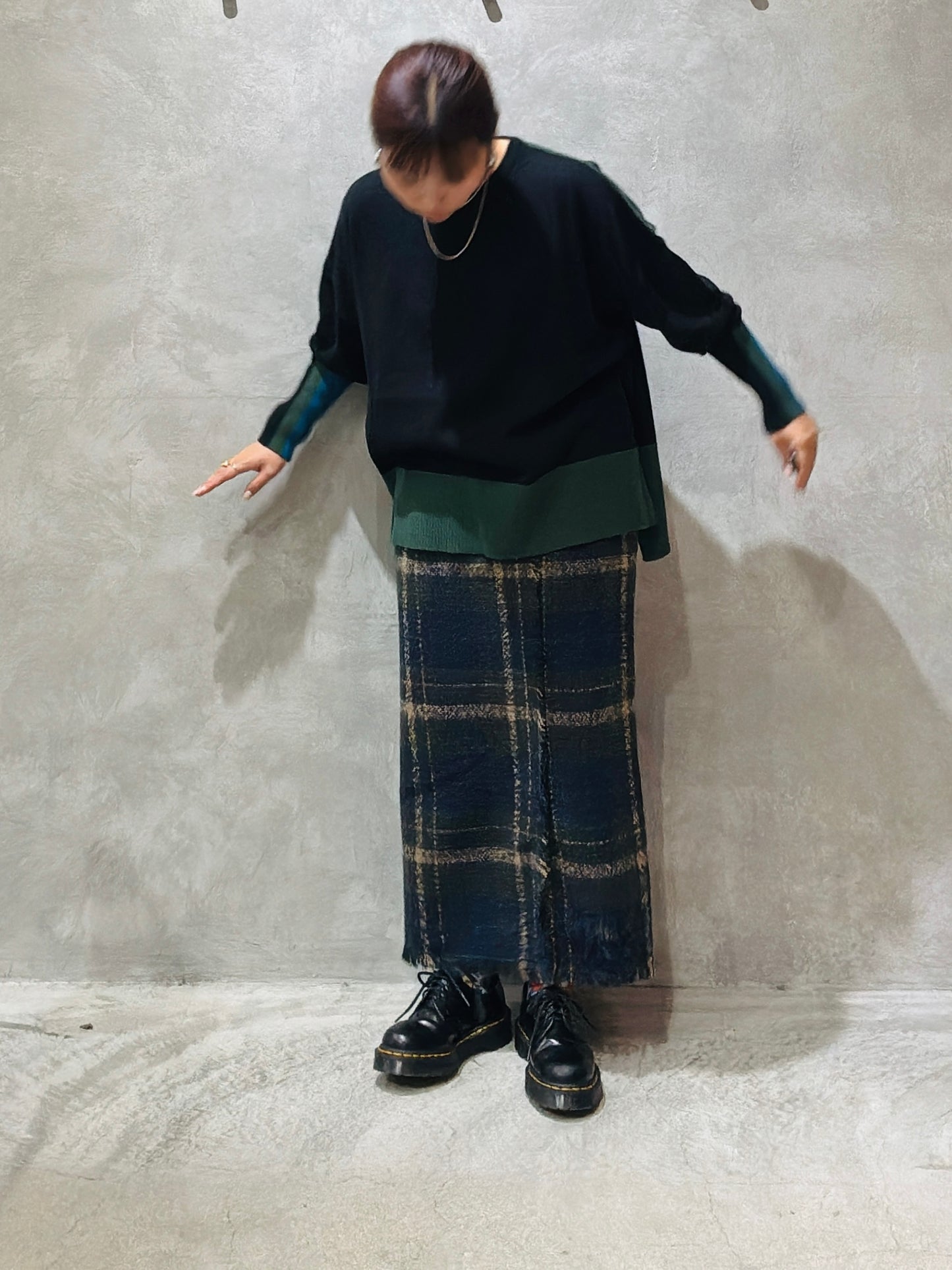 クラッシュツイードタイトスカート／the Nines