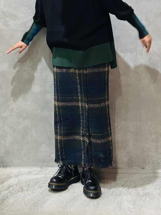 クラッシュツイードタイトスカート／the Nines