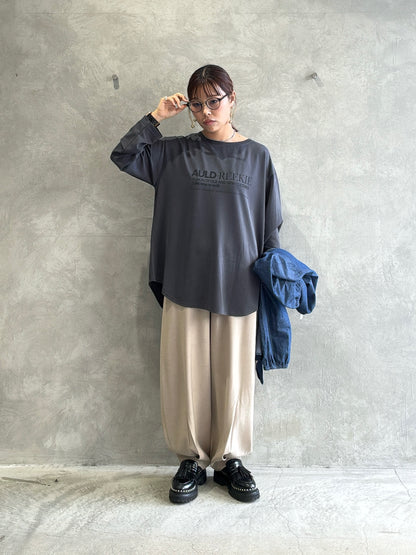 ロゴプリントさらさらロンT／Anna Kerry