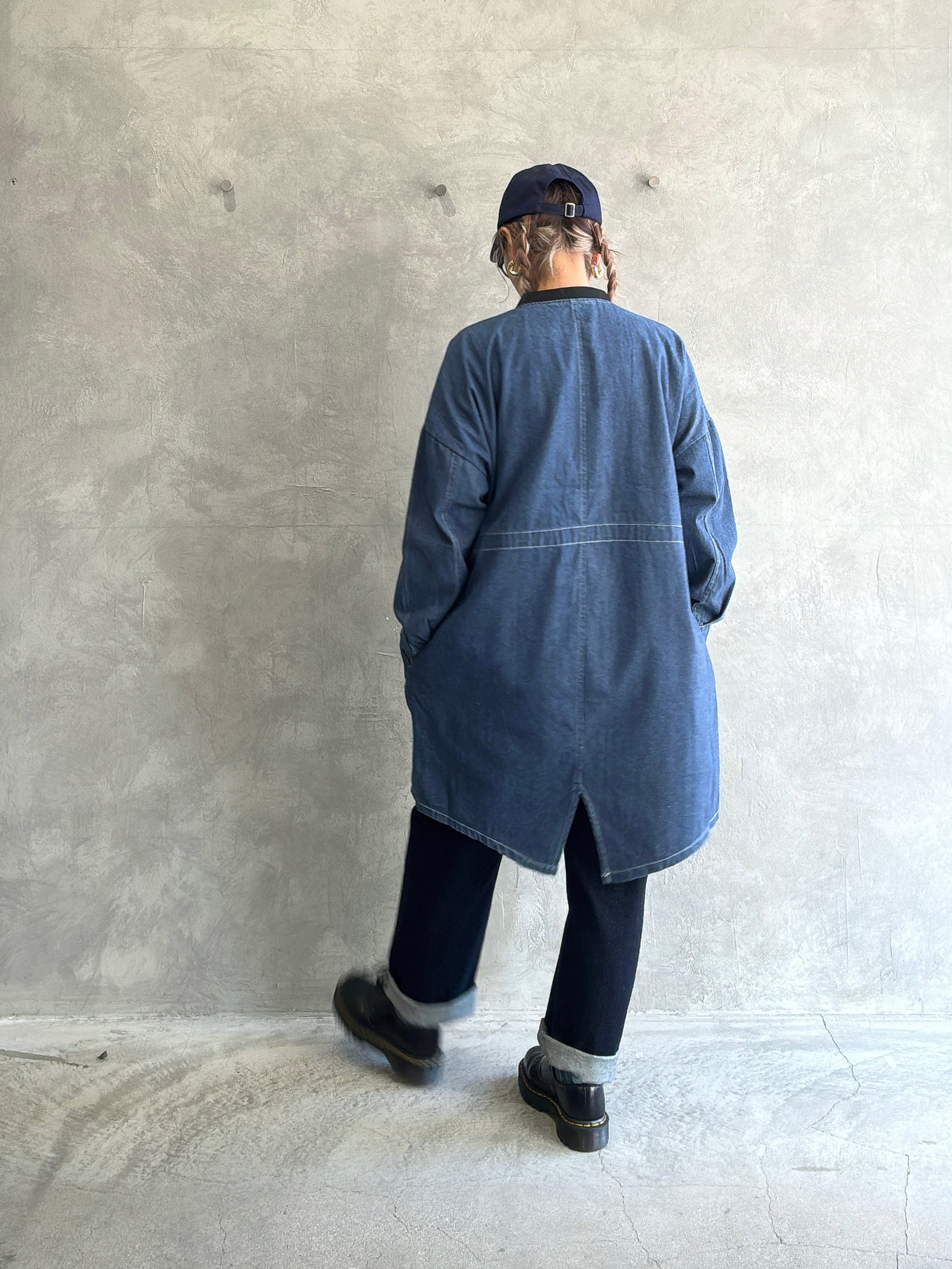 ロングデニムシャツ