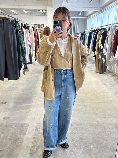 受付終了【予約販売】ECOスウェードシャツジャケット／8613801／LE MÉLANGE