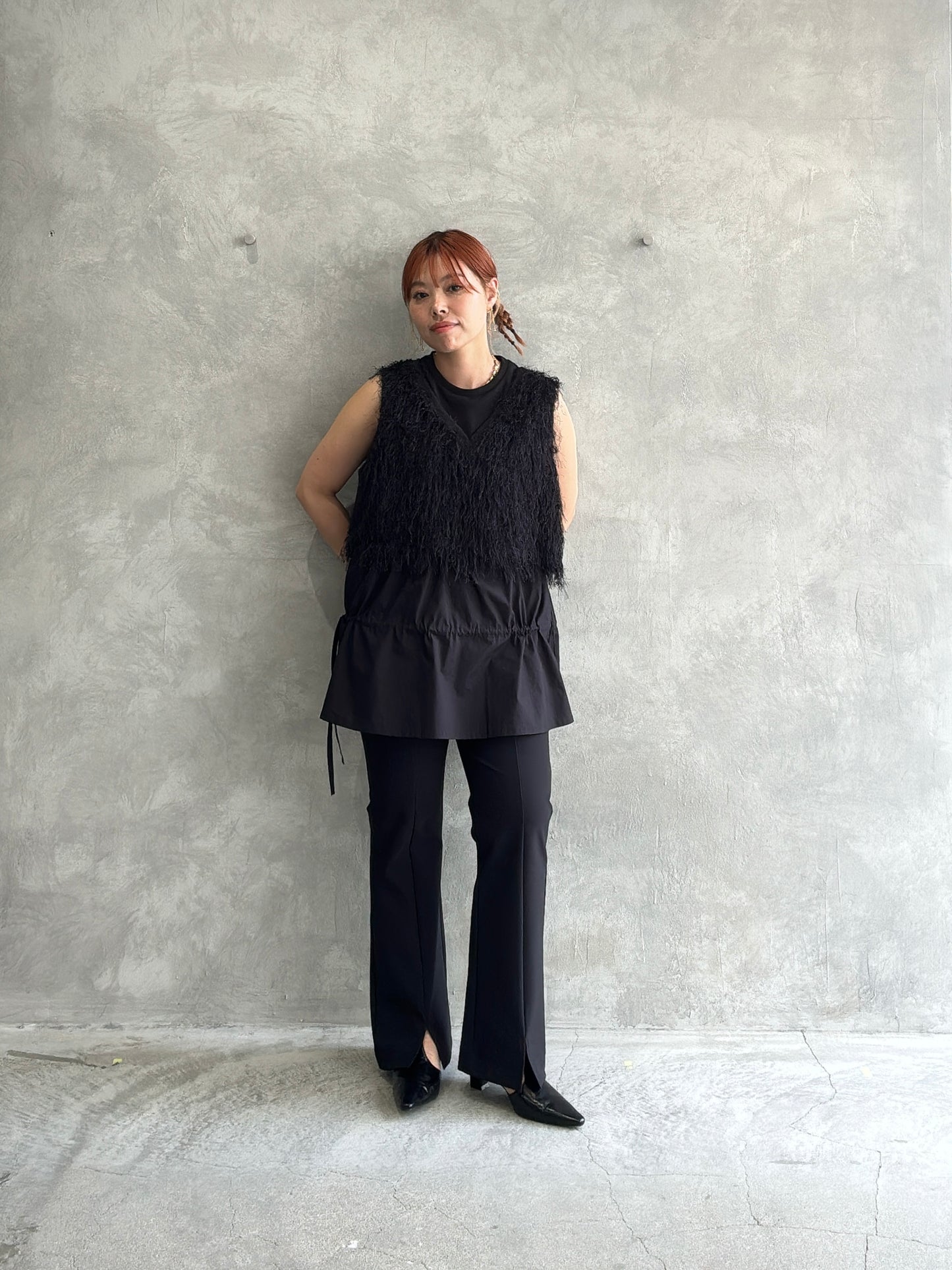 スーパーストレッチフレアパンツ／CYAN tokyo