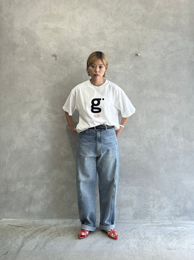 受付終了【予約販売】men'sサイズ／"g"フロッキープリントTシャツ／ING