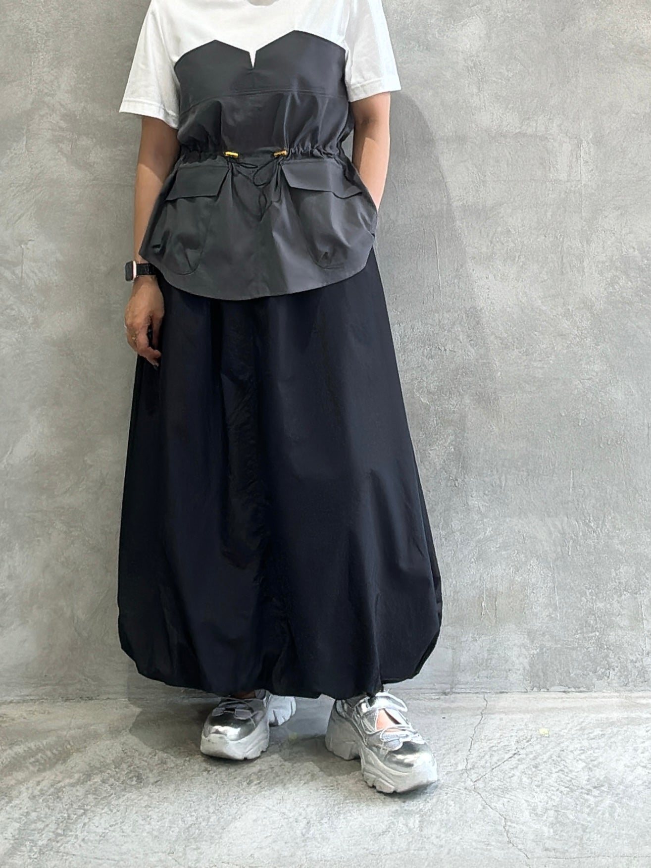 2wayナイロンバルーンスカート