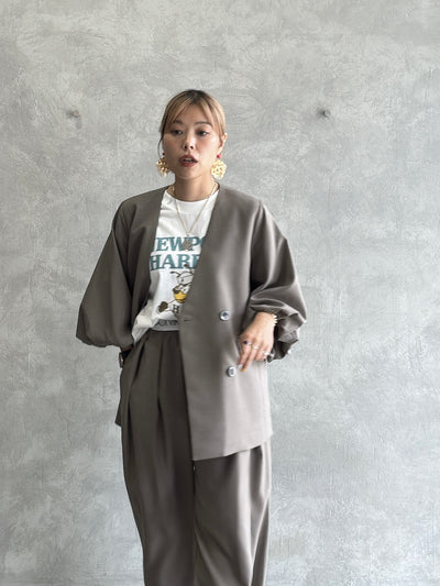 バルーンスリーブノーカラーJK／MG JK-26088-A／MARGAUX VINTAGE／2026 AW＃1